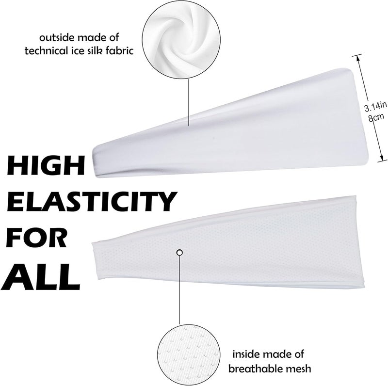 CellElection 5 Pack Sports Headband for Men, Breathable Mesh Design, Reused & Washed Mens Headband Sweat Bands for Running Yoga Fitness Workout - Image 4